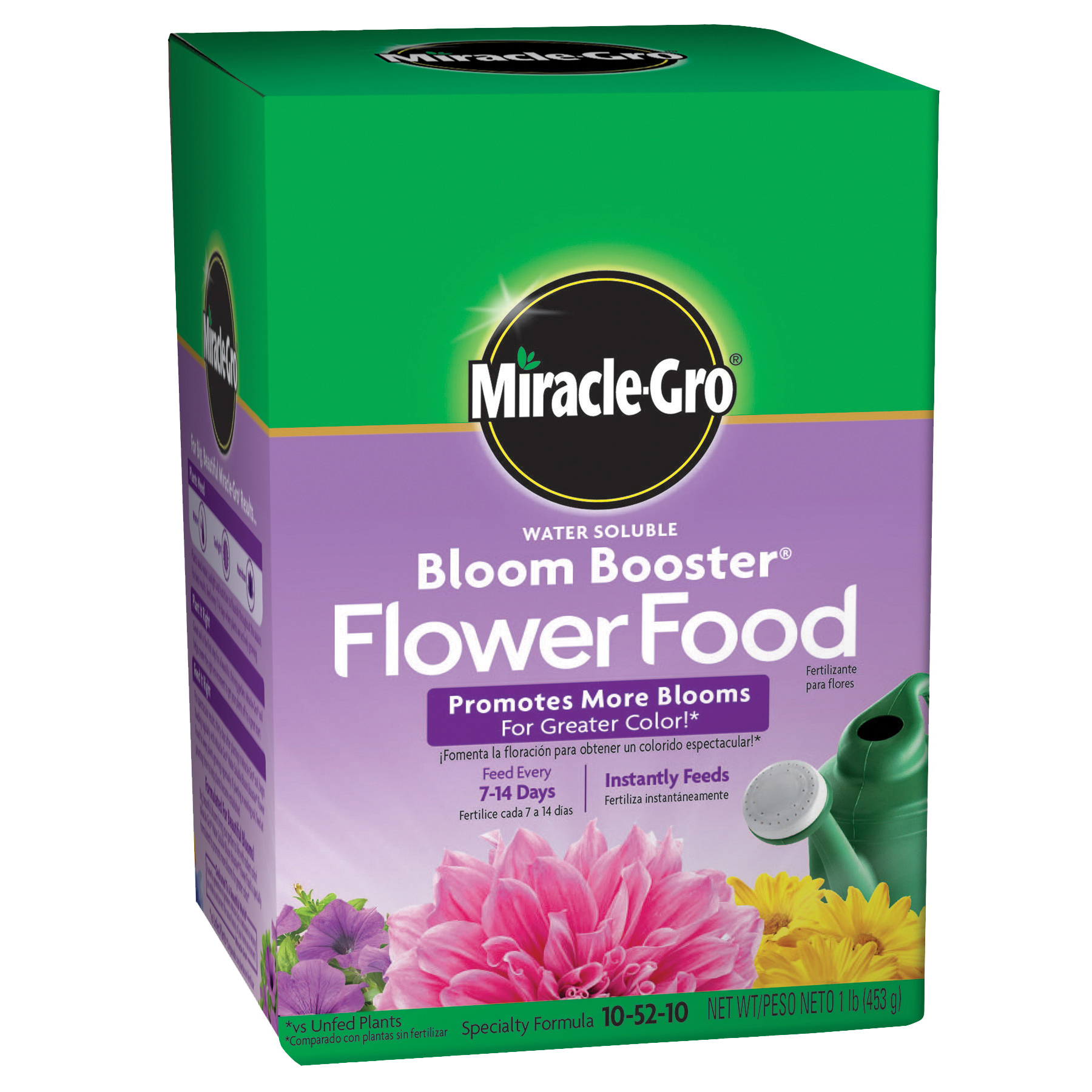 Miracle-Gro Bloom Booster 136001 Flower Food, 1 lb, Solid, 10-52-10 N-P-K Ratio