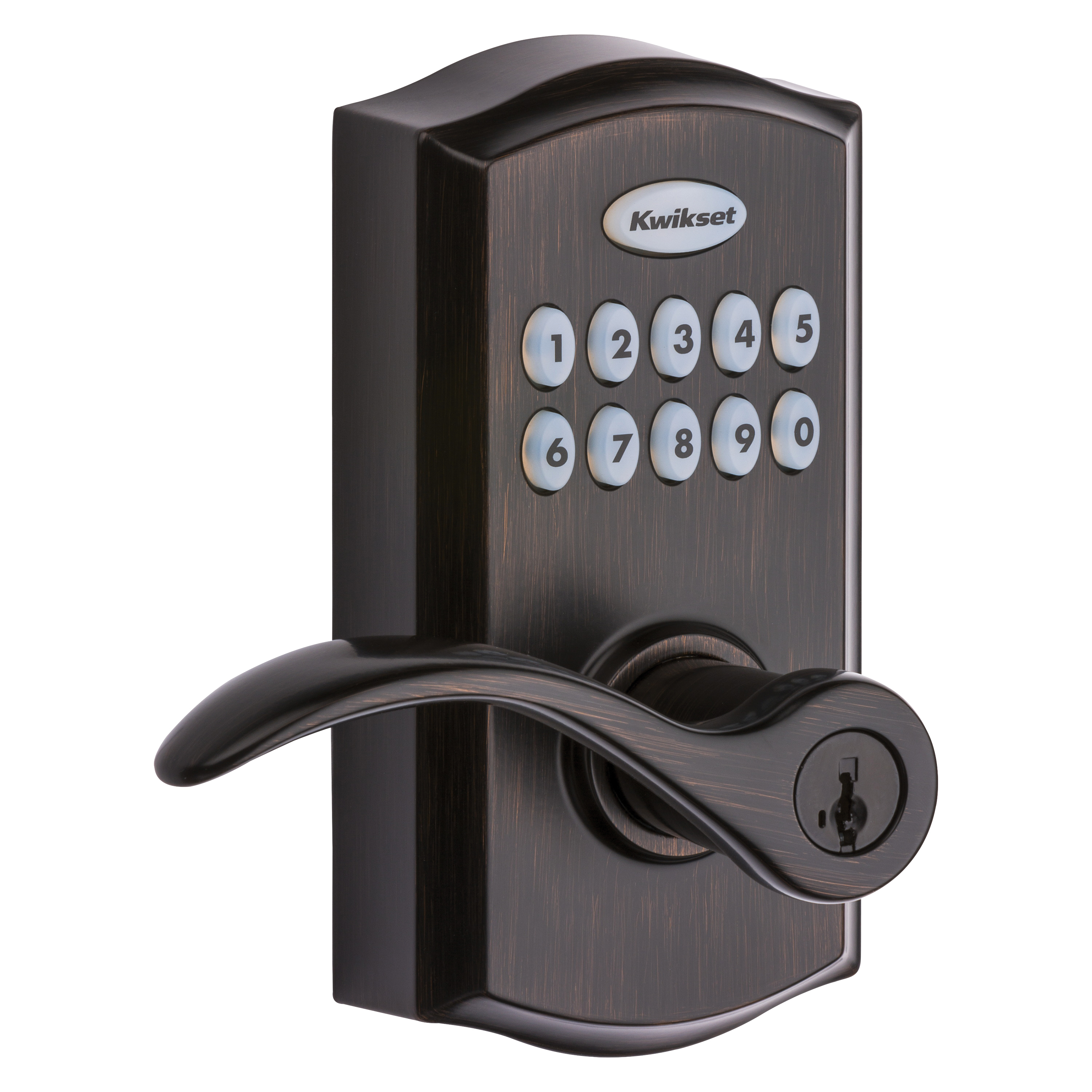 Kwikset 955PML 11P SMT CP Electronic Entry Lock, Venetian Bronze, Commercial, AAA Grade, Zinc, Keypad Included