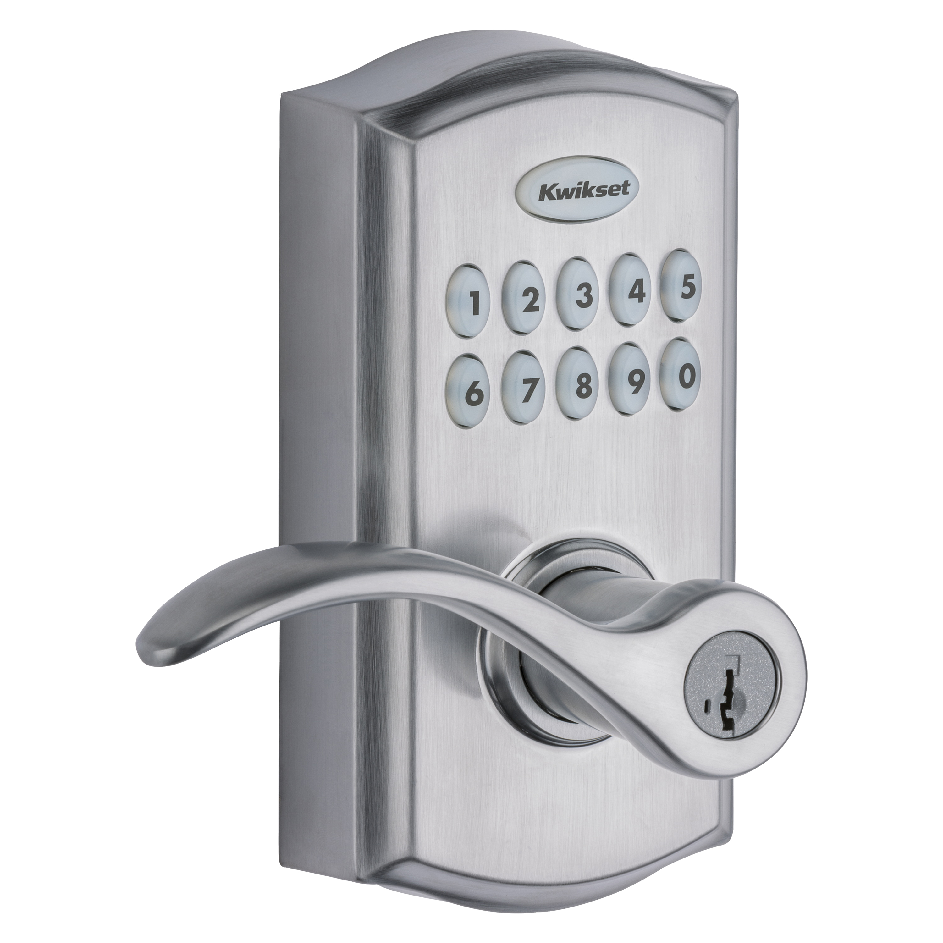 Kwikset 955PML 26D SMT CP Electronic Entry Lock, Satin Chrome, Commercial, AAA Grade, Zinc, Keypad Included