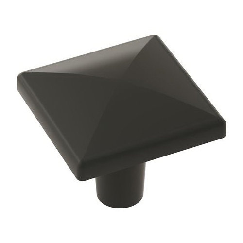 Extensity Series BP29370FB Cabinet Knob, 1-1/16 in Projection, Zinc, Matte Black
