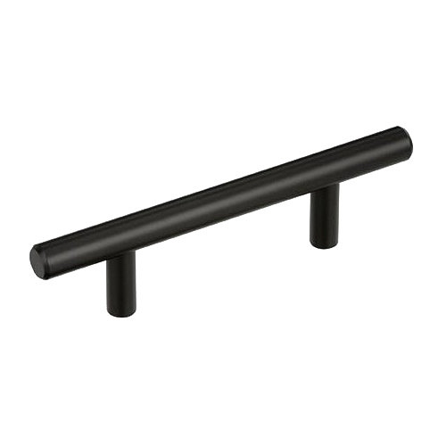 Bar Pulls Series BP40515BBR Cabinet Pull, 5-3/8 in L Handle, 1/2 in H Handle, 1-3/8 in Projection, Carbon Steel