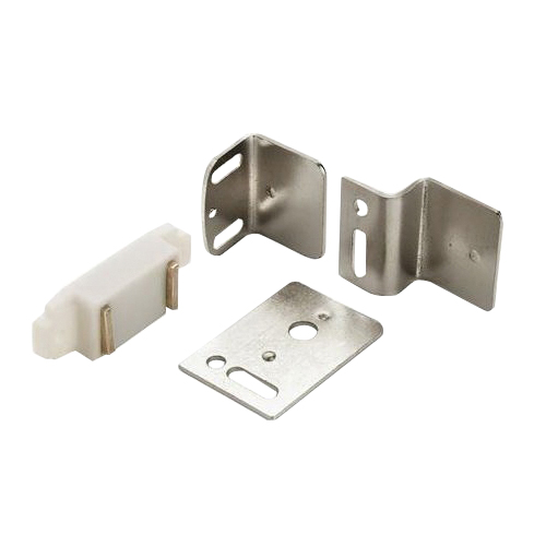 BP97653W Magnetic Catch, 1-15/16 in L x 3/4 in W Catches, Plastic, White