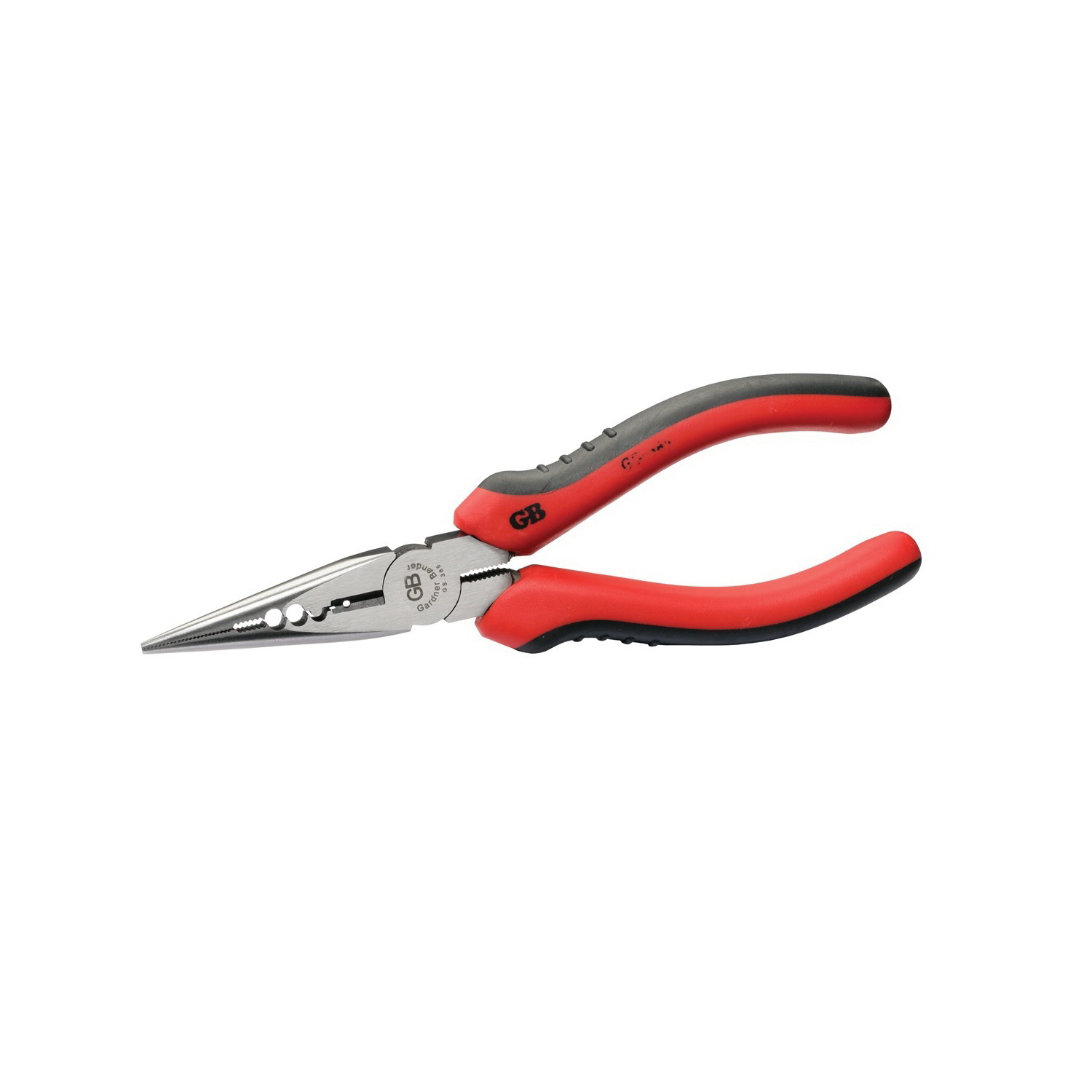 GS-385 Plier, 6-3/4 in OAL, 1-1/2 in Cutting Capacity, Red Handle, Cushioned Handle, 1/4 in W Tip