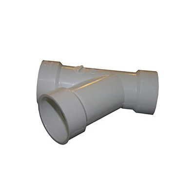 Lasco 25-9700 45 Deg Pipe Wye, 1-1/2 in, Hub, PVC