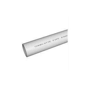 Charlotte Pipe PVC 04200 0600 Pipe, 2 in, 10 ft L, SCH 40 Schedule, Foam/PVC, White