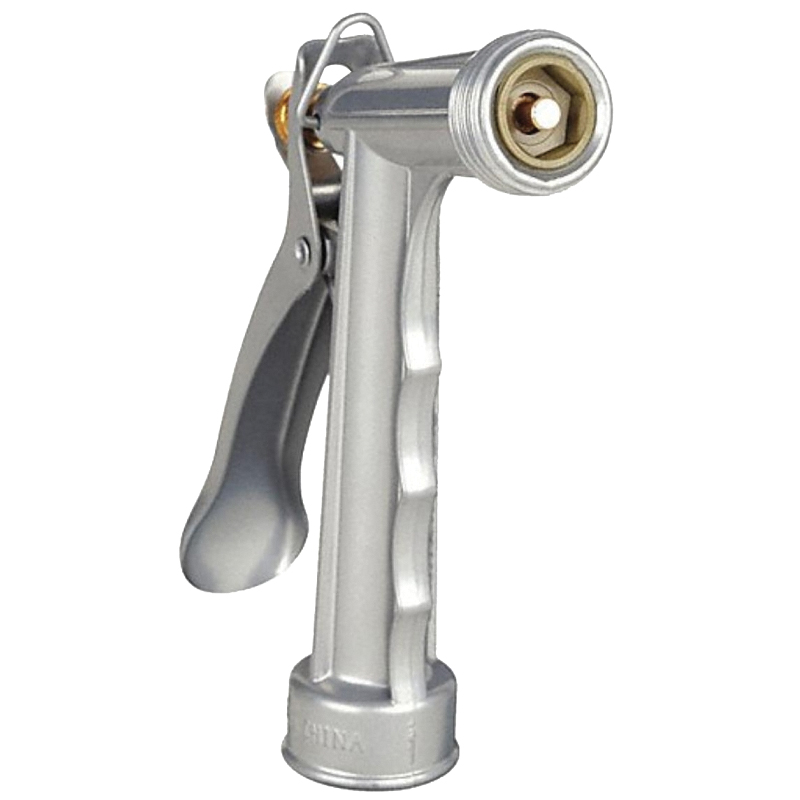 857302-1001 Hose Nozzle, Male, Metal, 1.2 x 5.2 x 6.9 in, Silver, Pistol Grip