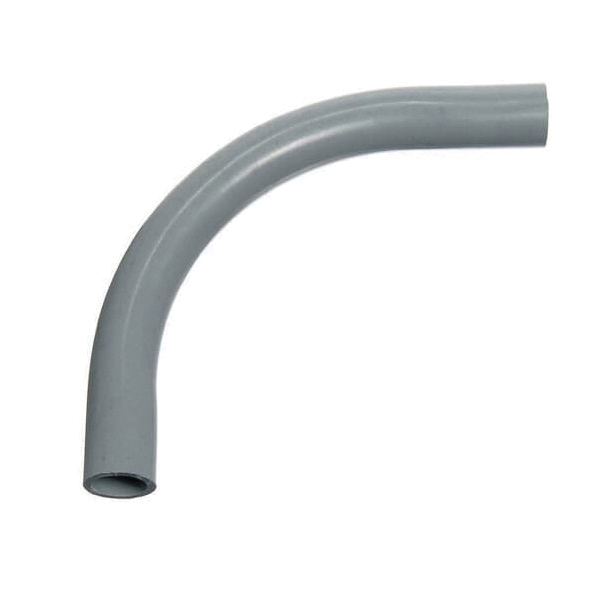 Carlon UA9AH Elbow, 90 deg Angle, 1-1/2 in Plain End, PVC, Gray, 25/PK