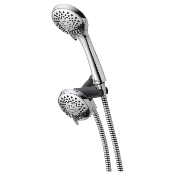 76313C Shower Head with Hand Shower, 1.75 gpm, 3-Spray Function, Plastic, Chrome, 60 in L Hose, 3-3/4 in Dia