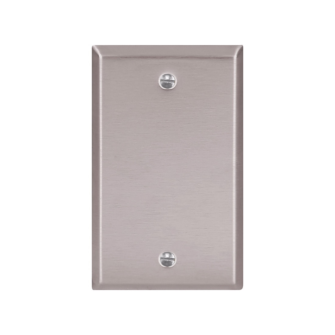 93151-BOX1 Blank Wallplate, 4-1/2 in L, 2-3/4 in W, 0.032 in Thick, 1-Gang, Stainless Steel, Box