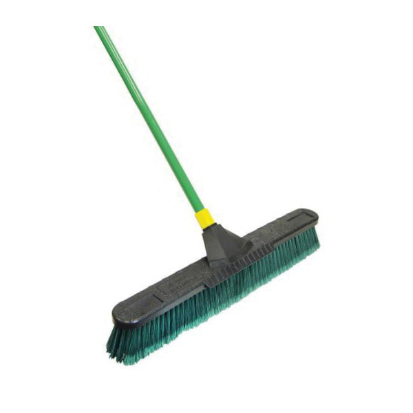 Quickie Bulldozer 638 Multi-Surface Push Broom, 24 in Sweep Face, Polypropylene Fiber Bristle, Steel Handle - 2