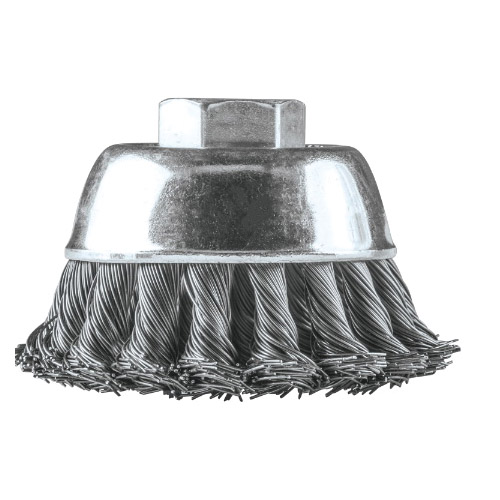 Makita A-98429 Wire Cup Brush, 2-3/4 in Dia, 5/8-11 Arbor/Shank, Knot Bristle, 0.02 in Dia Bristle - 2