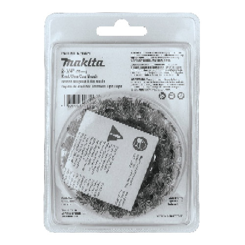 Makita A-98429 Wire Cup Brush, 2-3/4 in Dia, 5/8-11 Arbor/Shank, Knot Bristle, 0.02 in Dia Bristle - 5