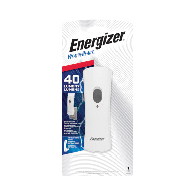 Energizer RCL1FN2WR Compact Flashlight, NiMH Battery, Rechargeable Battery, LED Lamp, 8 Lumens Lumens, White
