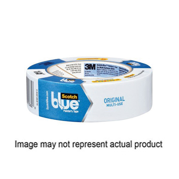 ScotchBlue 2090 Series 2090-1.5B Painter's Tape, 60 yd L, 1-1/2 in W, Crepe Paper Backing, Blue