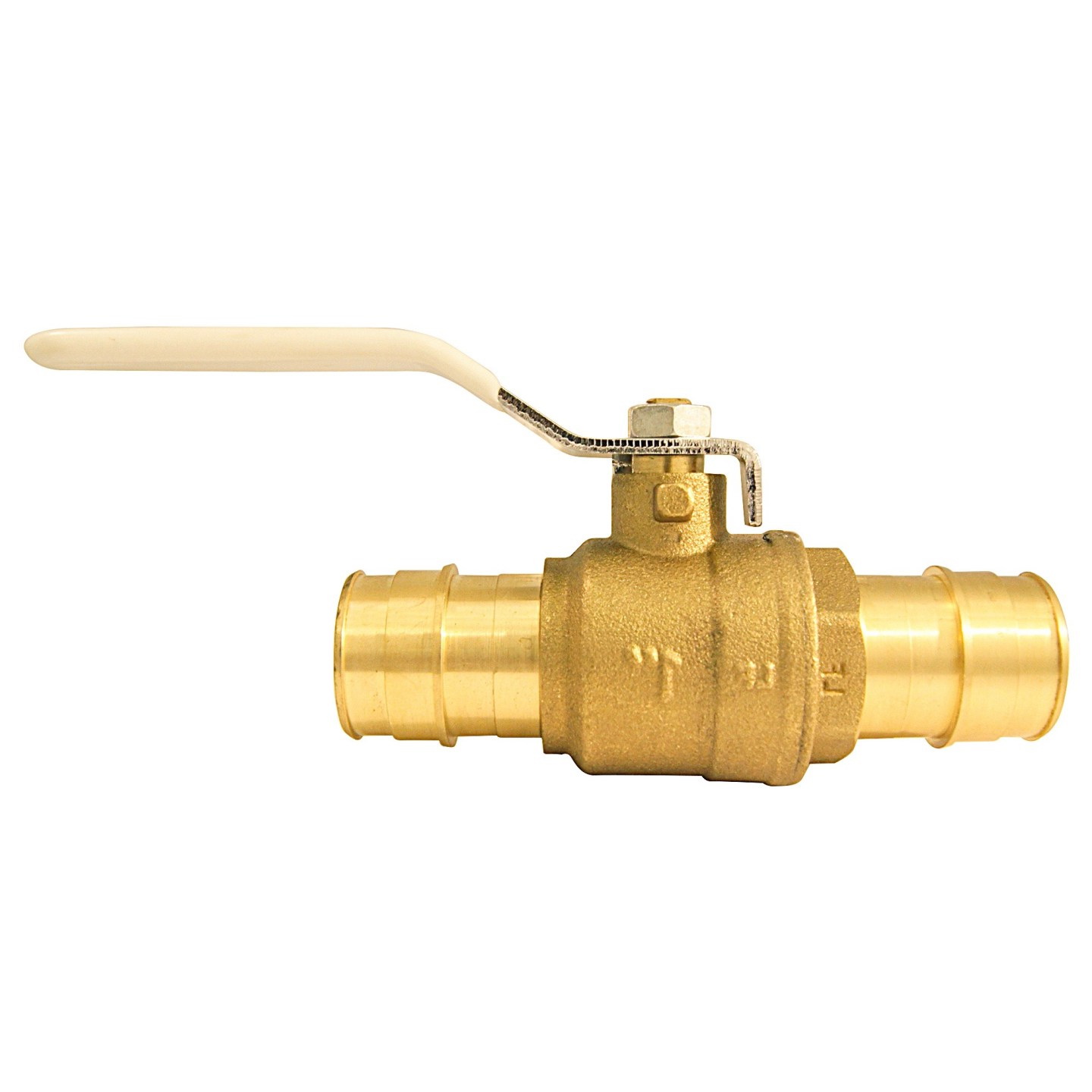 EPXV1 Ball Valve, 1 in Connection, Barb, 200 psi Pressure, Quarter-Turn Actuator, Brass Body