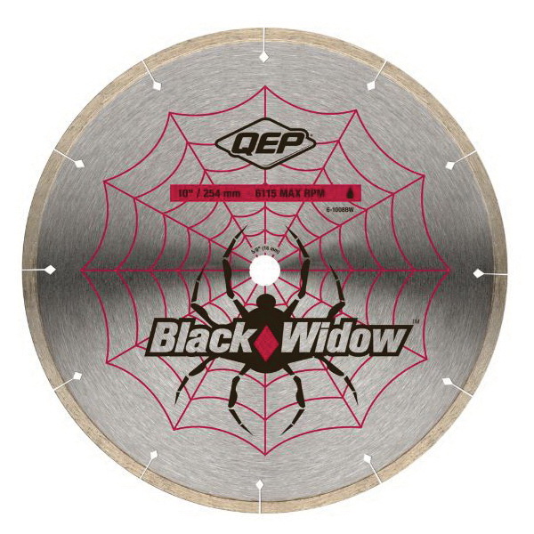Black Widow 6-1008BW Blade, 10 in Dia, 5/8 in Arbor, Thin Rim