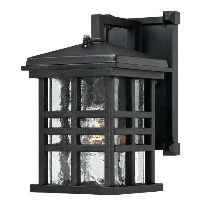 Caliste Series 6204500 Outdoor Wall Lantern, Aluminum Fixture, Textured Black Fixture