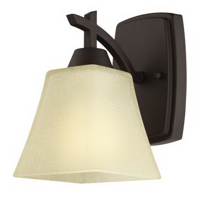 6307300 Wall Fixture, 120 V, 1 -Lamp, Incandescent, LED Lamp, Metal Fixture, Oil-Rubbed Bronze Fixture