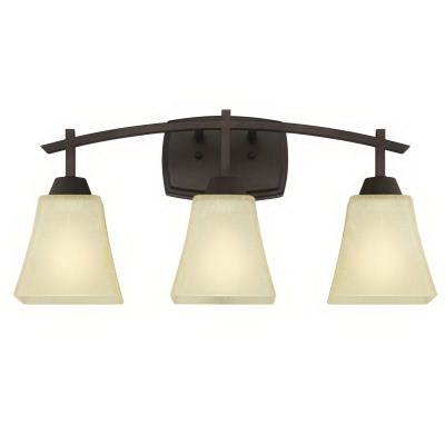 6307500 Wall Fixture, 120 V, 3 -Lamp, Incandescent, LED Lamp, Oil-Rubbed Bronze Fixture