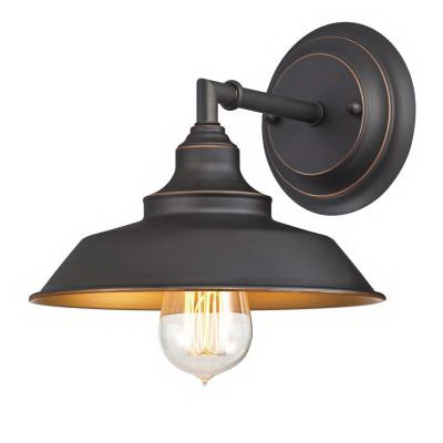 6344800 Wall Fixture, 120 V, 1 -Lamp, LED Lamp, Oil-Rubbed Bronze Fixture