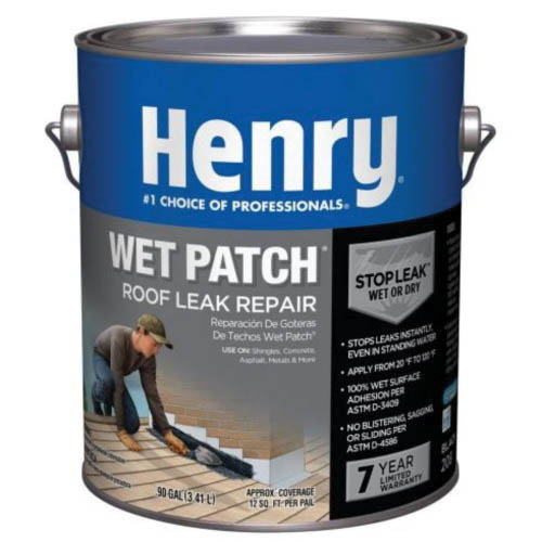 Henry Wet Patch Series 208-1 Roof Leak Repair Cement, Black, Liquid, 0.9 gal
