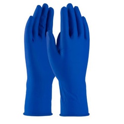 West Chester PosiShield 2550/L Disposable Gloves, L, Latex, Powder-Free, Blue, 11.62 in L