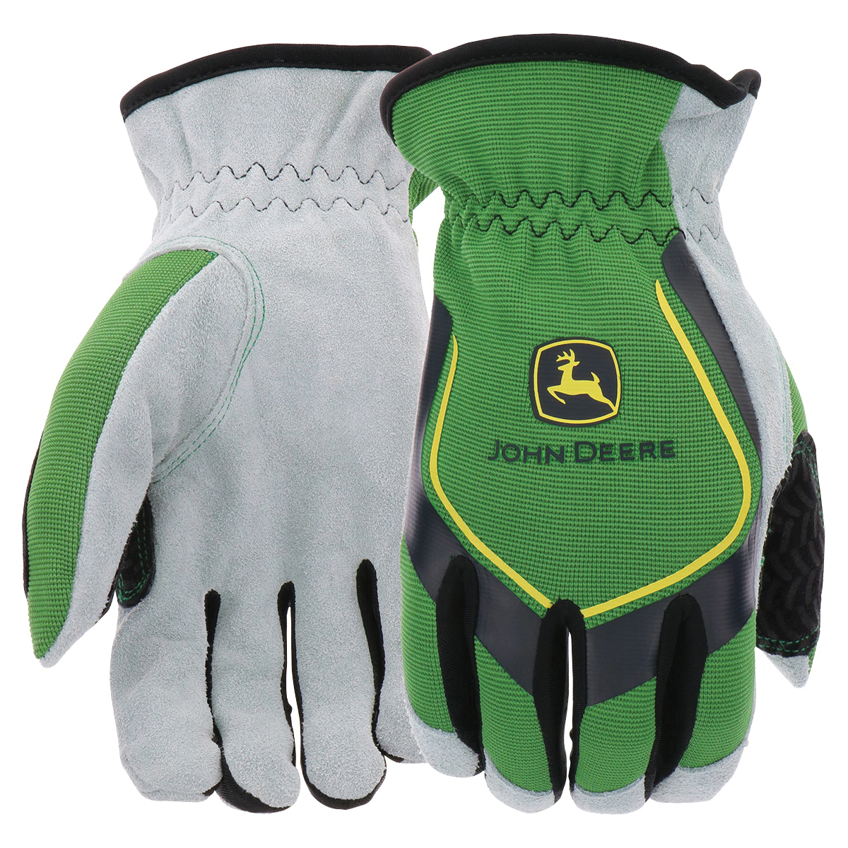 JD00035-L All-Purpose Gloves, Men's, L, Reinforced Thumb, Slip-On Cuff, Cowhide Leather/Spandex