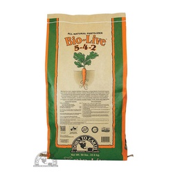 Down To Earth 01925 Bio-Live Fertilizer, 50 lb, Bag, Powder, 5-4-2 N-P-K Ratio