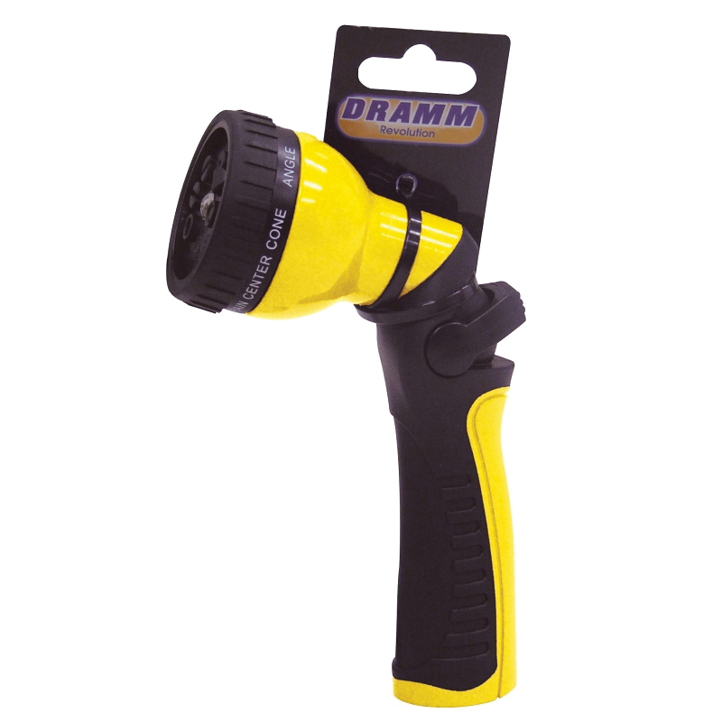 24503 9-Pattern Hose Nozzle, Female, TPE/Zinc, Yellow, 2.5in Width, 7.5in Height, 4in Length, Yellow