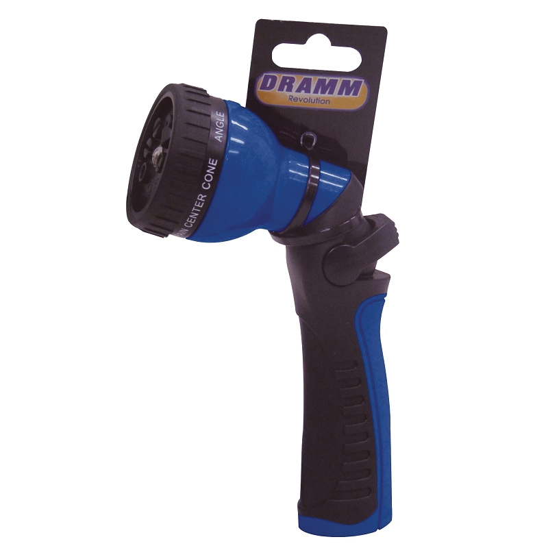 24505 9-Pattern Hose Nozzle, Female, TPE/Zinc, Blue, 2.5in Width, 7.5in Height, 4in Length