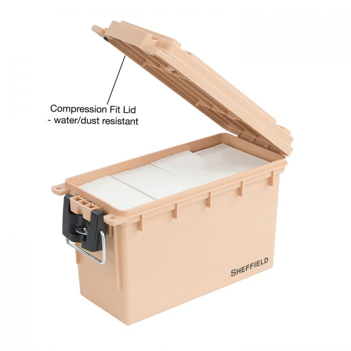 Sheffield 12627 Field Box, 11-1/2 in L, 5.06 in W, 7-1/4 in H, Tan - 2