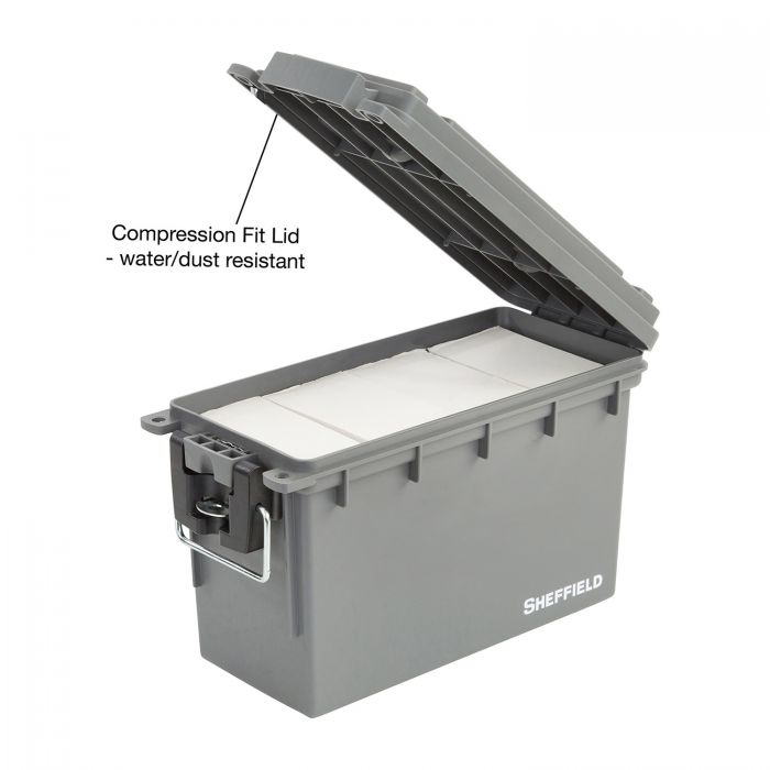 Sheffield 12628 Field Box, 11-1/2 in L, 5.06 in W, 7-1/4 in H, Gray - 2
