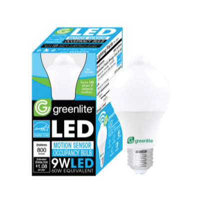 1 EA GREENLITE 9 Watt LED Bulb Dimmable 