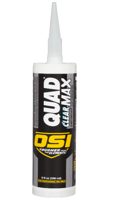 QUAD MAX 2445634 Sealant, Clear, 24 to 72 hr Curing, 0 to 140 deg F, 9.5 oz Tube