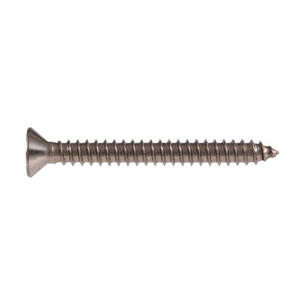 Sheet Metal Screw, Hillman, #18-8, Stainless Steel, Phillips-Drive, Flat-Head, #6-3/8 in - 2