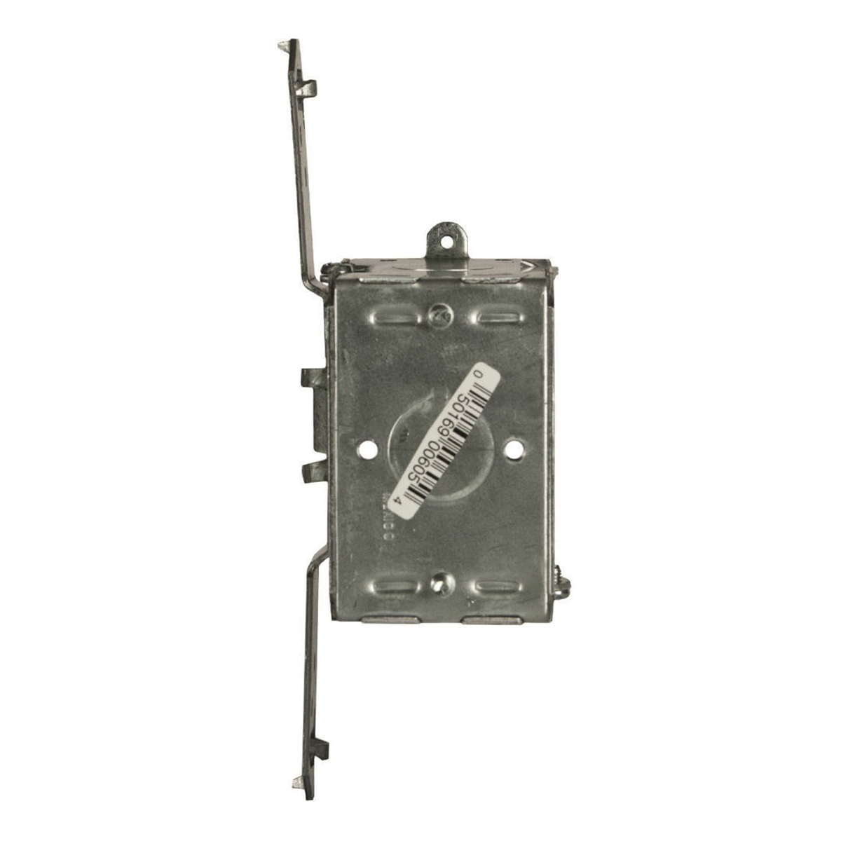 Raco 605 Switch Box, 1-Gang, 7-Knockout, 1/2 in Knockout, Steel, Gray, Bracket