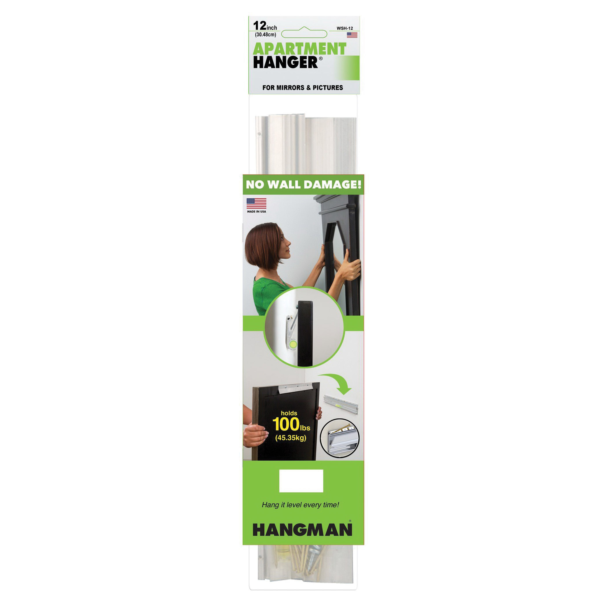 Wallsaver Hanging Kit, Hangman, Aluminum, Silver - 2