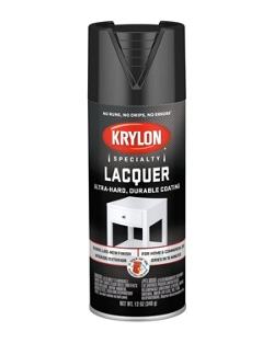 K07030777 Lacquer Spray, Gloss, Black, 12 oz, Can