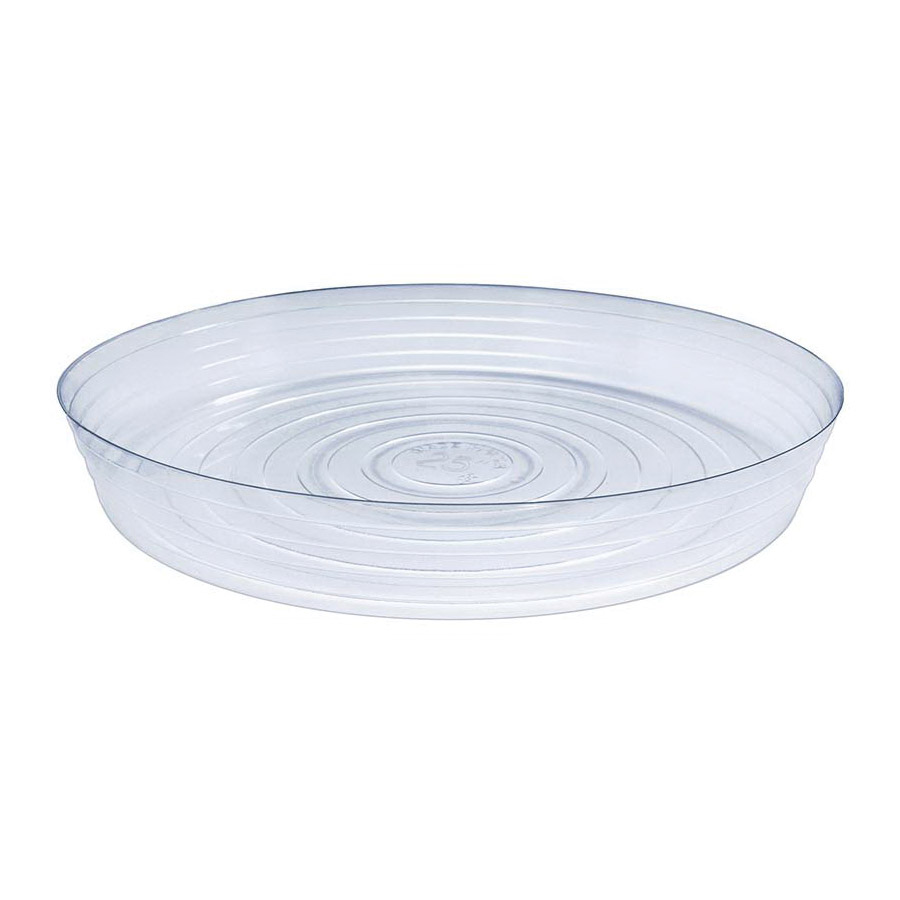 Curtis Wagner Plastics CW-2500N Deep Plant Saucer, 25 in Dia, Vinyl, Clear