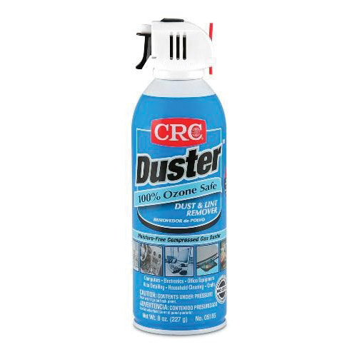CRC Duster 1003746 Dust and Lint Remover, 8 fl-oz Can, Gas, Mild Petroleum, Clear
