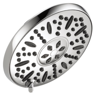 76367C Shower Head, Round, 1.75 gpm, 1/2 in Connection, IPS, 3-Spray Function, ABS, Chrome, 7-1/2 in W