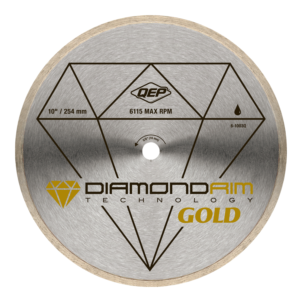 Gold 6-1003CR Continuous Rim Diamond Blade, 10 in L, 0.06 in W