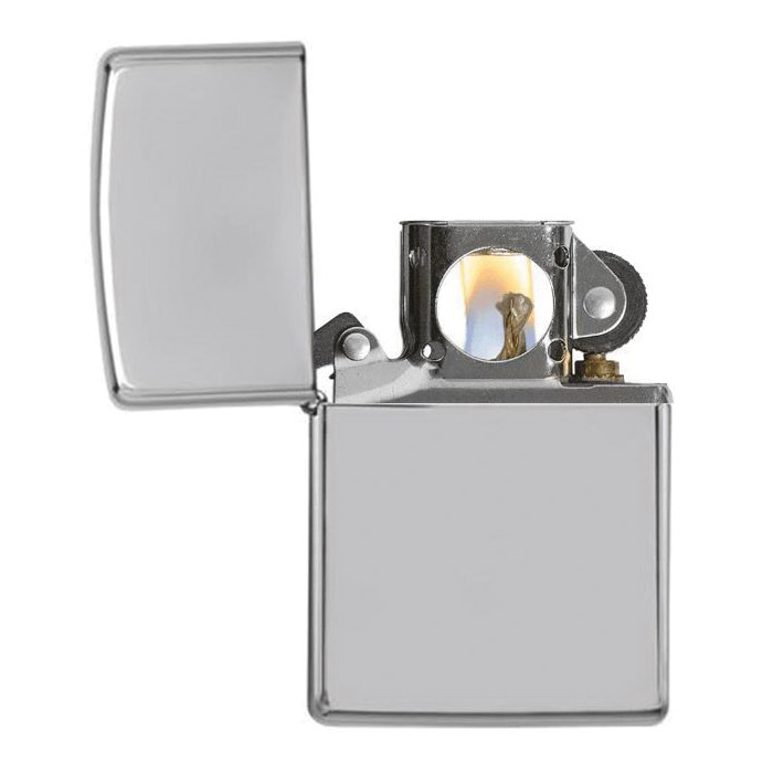 Zippo Classic Series 250 Windowproof Pocket Lighter, Lighter Fluid, Refillable: Yes, High-Polish Chrome - 5
