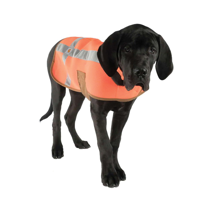 Carhartt P0000342-801-L Dog Safety Vest, L, Cotton Duck Canvas, Hunter Orange, Hook and Loop Line Strap Closure - 2