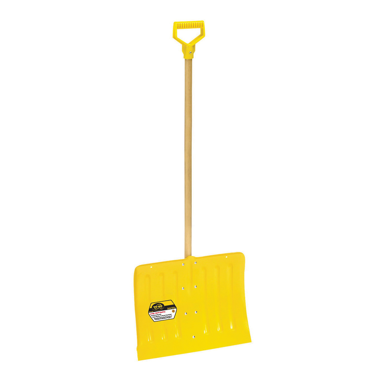 YO-HO Quality Tools 04017 Snow Shovel, 18 in W Blade, 15 in L Blade, Steel Blade, Wood Handle - 1