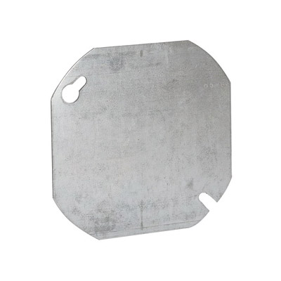 722 Box Cover, 4 in Dia, 0.063 in L, 4.063 in W, Octagonal, 1-Gang, Steel (Metal), Gray, Galvanized