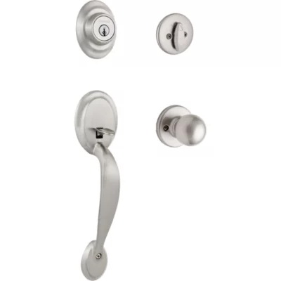 Kwikset Dakota Series 687 DAXP 15 SMT Combination Lockset, Satin Nickel, 3 Grade, Re-Key Technology: SmartKey
