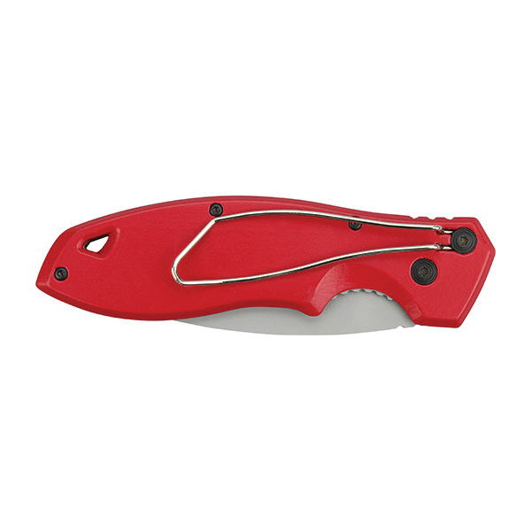 Milwaukee FASTBACK Series 48-22-1990 Folding Pocket Knife, 3 in L Blade, Stainless Steel Blade, 1-Blade, Red Handle
