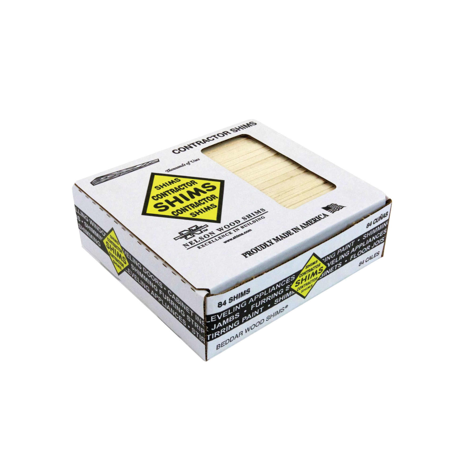 Nelson CSH8/84/300 Shim, 8 in L, 1-3/8 in W, Wood