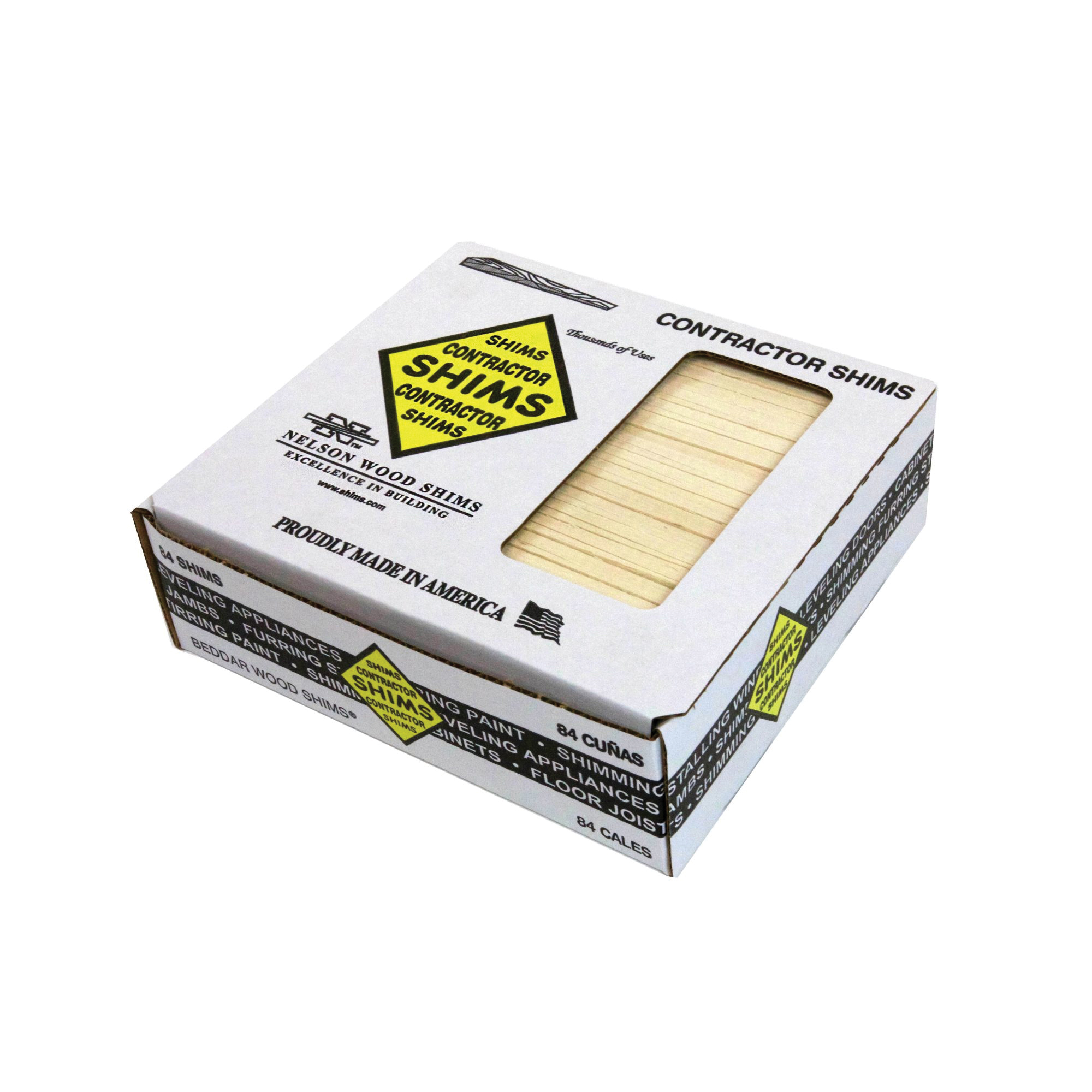 Nelson CSH8/84/300 Shim, 8 in L, 1-3/8 in W, Wood